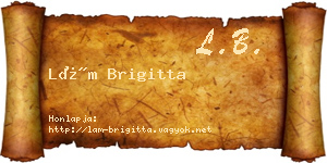 Lám Brigitta névjegykártya